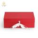 Red Paperboard Foldable Gift Boxes With Ribbon Gift Packaging