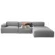 European Contemporary Style Furniture Pink and Grey Fabric Morden Sofa Set
