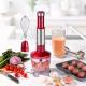 Red Stick Hand Blender With Variable Speed Control Dishwasher Safe