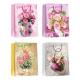 Valentine day flower pattern designs Paper Shopping Bags
