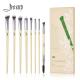 Jessup 8pcs Premium Synthetic Angled Concealer Blending Eyeshadow Duo Eyebrow Makeup Brushes T328
