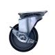 Swivel Plate TPR Caster Wheels With Brake Plain Bearing Light Duty