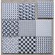 200*200 Hexagon Decorative Ceramic Tile Dark Grey Blue Color 1-3% Water Absorption