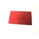 Red 1.2mm Metal Membership Card With Chip Brush Finishing