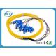 Yellow Multimode Fiber Optic Patch Cables , 12 Cores St To St Fiber Patch Cable