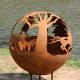 Hand Crafted Corten Steel Fire Pits Fuel Type Wood Gas Propane