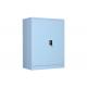 Solid Doors Blue Storage Cabinets , 2 Shelves Keyed Metal Storage Furniture