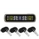 Solar Car Tyre Pressure Monitor sensor with 4 TPMS Sensors