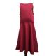 Girls Party Wear Dresses Red Sleeveless Summer Dresses with Back Hollowed-Out Design