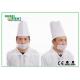 Long White Paper Disposable Head Cap Bouffant Shaped with Adjustable Size