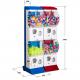 capsule tomy gacha vending machine 147cm 36kgs 6 coins blue pc metal for mall