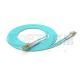 LC-LC Duplex Fiber Optic Patch Cord Multimode 50/125 3.0mm LSZH Aqua