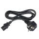 2 Pin AC Power Cord European Power Cords With IEC C13 Connector PVC Jacketed
