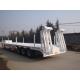 3 Axle 60 Ton Low Bed Semi Trailer , Heavy Duty Flatbed Trailer With Mechanical Suspension