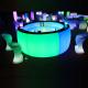 Rechargeable PE plastic round led night club bar counter