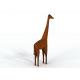 300cm Height Corten Steel Life Size Giraffe Sculpture For Garden Decoration