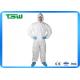 White Anti Bacteria Non Woven Disposable Coverall For Medical