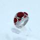 Fashion 316L Stainless Steel Casting Clay CZ Stones Ring LRX361
