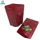 200pcs Plastic Glossy Red Stock Packaging Bags With Clear Window