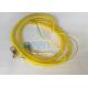 10M Strap Coiled Fishing Rod Lanyard Yellow Color With Snap Clip Each End