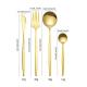 Wholesale elegant stainless steel gold knife spoon fork cutlery sets
