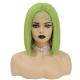 100% Human Hair Brazilian HD Lace Frontal 8A 10A 12A Short Green Bob Wig with Swiss Lace