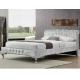 Rosh Luxury Double Size Tufted Storage Bed Lint Sliver Crystal Button European Style