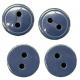 Groove In The Middle Two Hole Flat Back Plastic Resin Buttons 16L Navy Blue Color For Sewing