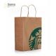 100% Recyclable Shopping Gift Brown Kraft Paper Grocery Bag