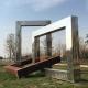 8M High Curved Corten Steel Garden Sculpture ,  Mirror Stainless Steel Sculpture