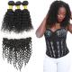 100 Unprocessed Virgin Malaysian Hair 3 Bundles Water Wave With Lace Frontal