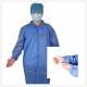 CE Unisex Disposable Medical SMS Lab Coat With Snaps Elastic Cuff Shirt Collar