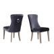 Apartment Nontoxic Grey Velvet Dining Chairs , Anti Abrasion Side Chair Upholstered