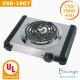 750/1000 Watt Cheap Compact Single Buffet Burner Electric Hot Plate, Black/Silver, UL, camping,school,travel stove