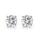 18k Gold Moissanite Diamond Stud Earrings White Gold Support Customization