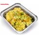 Recyclable Rectangular Aluminum Foil Disposable Food Containers Airline Catering