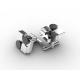 Tagor Jewelry Top Quality Trendy Classic Men's Gift 316L Stainless Steel Cuff Links ADC84