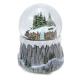 Handmade Winter Cottage Polyresin LED Christams snow globes With Carolers