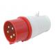 220V 5 Pin Industrial Plug Waterproof IP44 IEC60309 Industrial Socket Plug