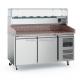 Hotel Restaurant Salad Prep Counter Stainless Steel Pizza Fridge Work Table Air-cooled Refrigerator