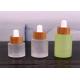 2oz Liquid Essence Bottle With Bamboo Lid Glass Dropper Bottle For Cosmetic