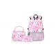 Soekidy Pink Unicorn Polyester Toddler School Backpack With Lunch Bag Pencil Case
