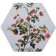 200 X 230 MM Hexagon Ceramic Tiles Modern Style Painting Flower Pattern