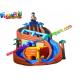 Shipwreck Pirate Outdoor Inflatable Water Slides  , Inflatable Water Pool Slides With Tree