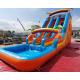 1000D Palm Tree Bouncy Castle Water Slide For Backyard Hotel