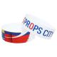 Tearproof Custom Printed Paper Wristbands Personalised White Blue Yellow
