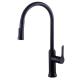 Kitchen Sink Faucet Brass Single Handle Hot Cold Water Mixer Flexible Hose Pull Out Tap