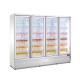 Commercial Upright 4 Glass Door Beverage Display Refrigerator For Drinks
