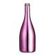 Customized Logo Glass Collar Bottles for Hot Stamping Screw Cap Purple Champagne Wine