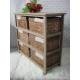 Living Room Furniture Home Organizer Straw Basket Cabinet Sideboard